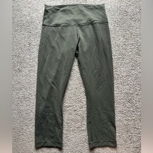Lululemon Wunder Train High-Rise Crop 21” (Olive Green)